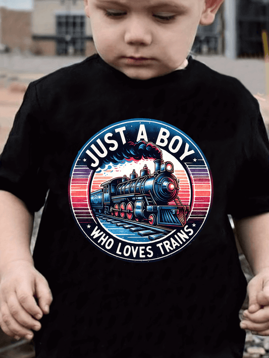 Just a Boy Who Loves Trains T-Shirt