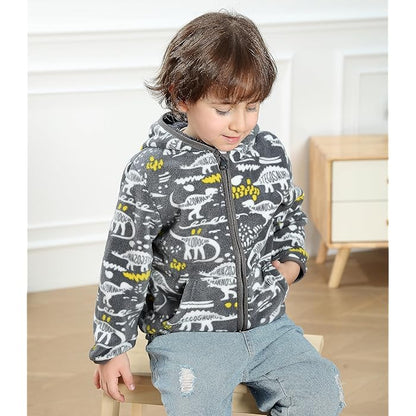 Dinosaur Fleece Hooded Jacket