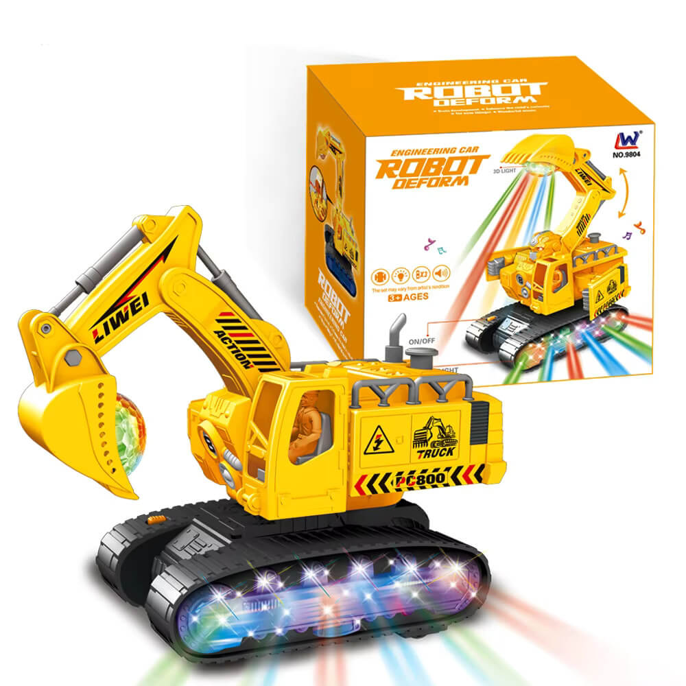 Transforming Excavator LED Toy