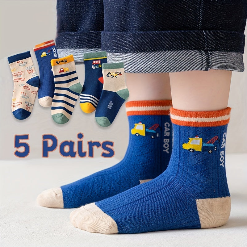 Vehicle Joy Socks (5 Pairs) – KiddlyCuddly