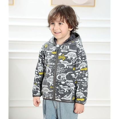 Dinosaur Fleece Hooded Jacket