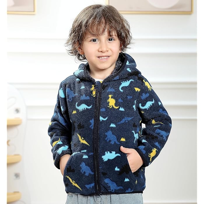 Dinosaur Fleece Hooded Jacket