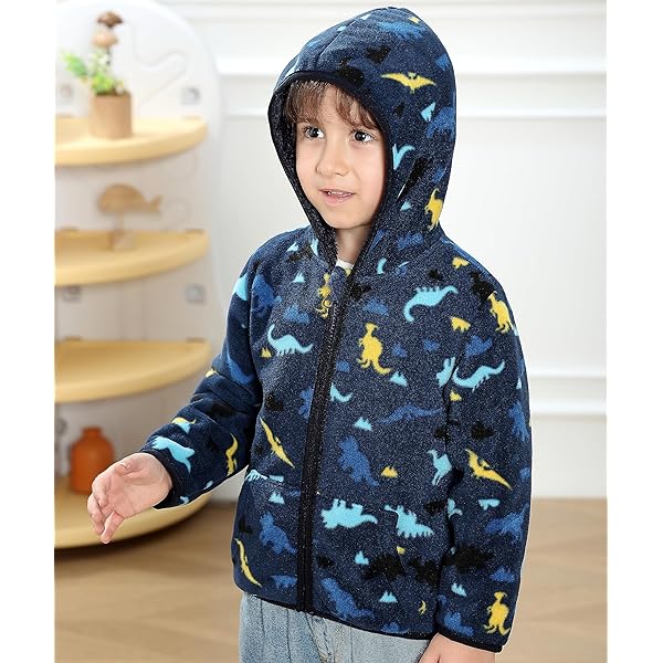 Dinosaur Fleece Hooded Jacket