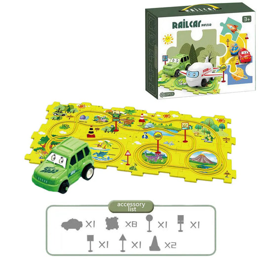 Rail Car Puzzle Set