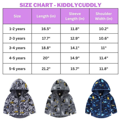 Dinosaur Fleece Hooded Jacket