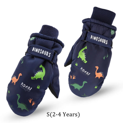 Dino Winter Mittens