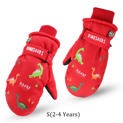 Dino Winter Mittens